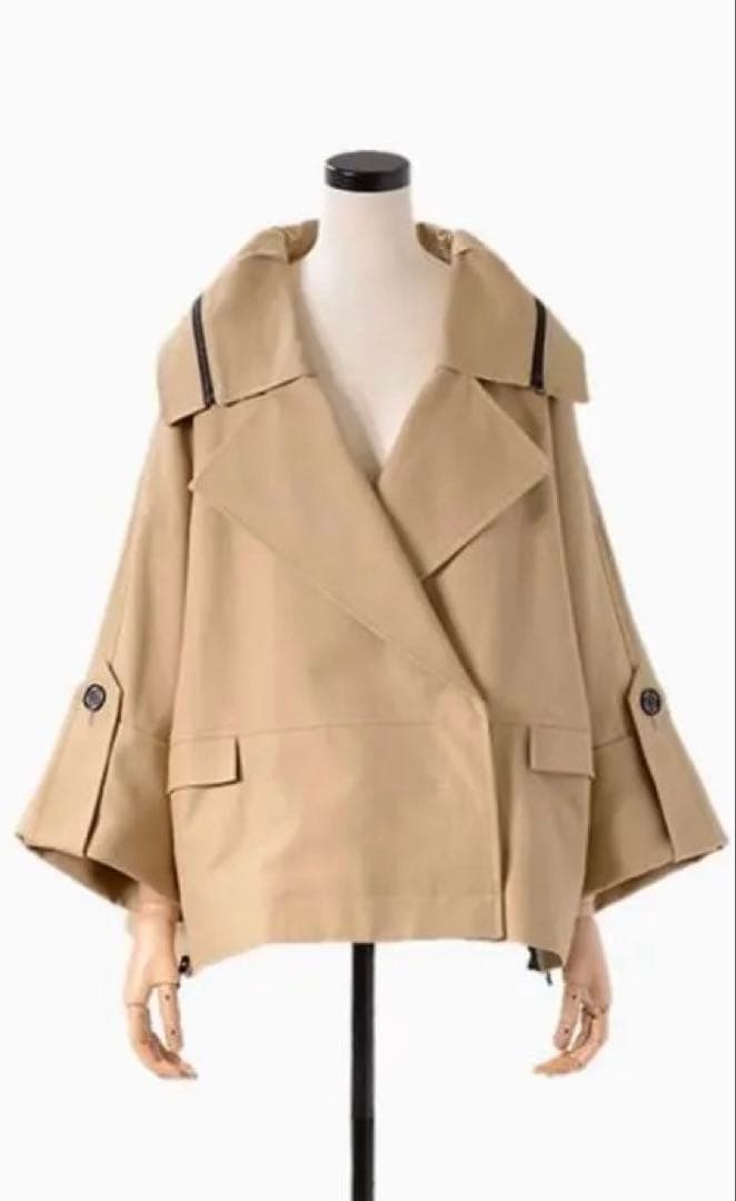 FORFORMO ベージュ ダブルブレスト モッズコート