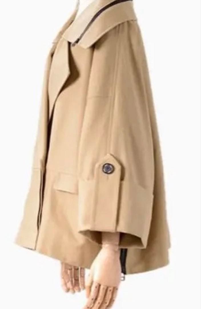 FORFORMO ベージュ ダブルブレスト モッズコート