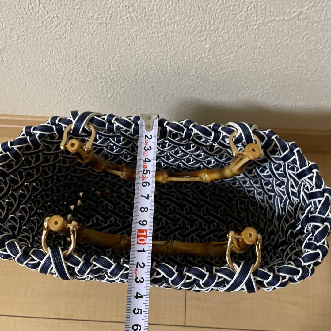 とわ　　花結び編みかごバッグ　3個セット