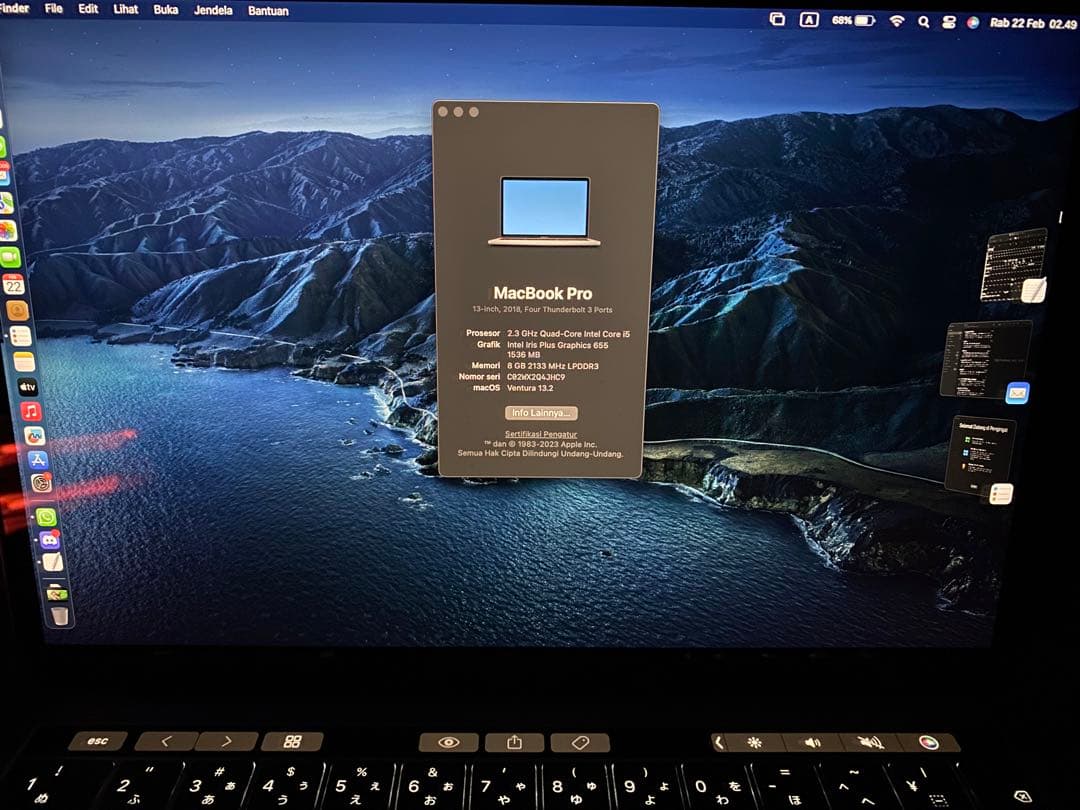 MacBook本体 Macbook Pro 2018 13-inch