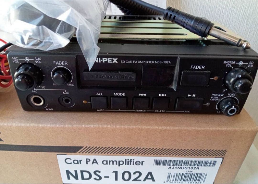 UNI-PEX　10WSD車載アンプ　12V　広報　移動販売　SDレコーダー付き
