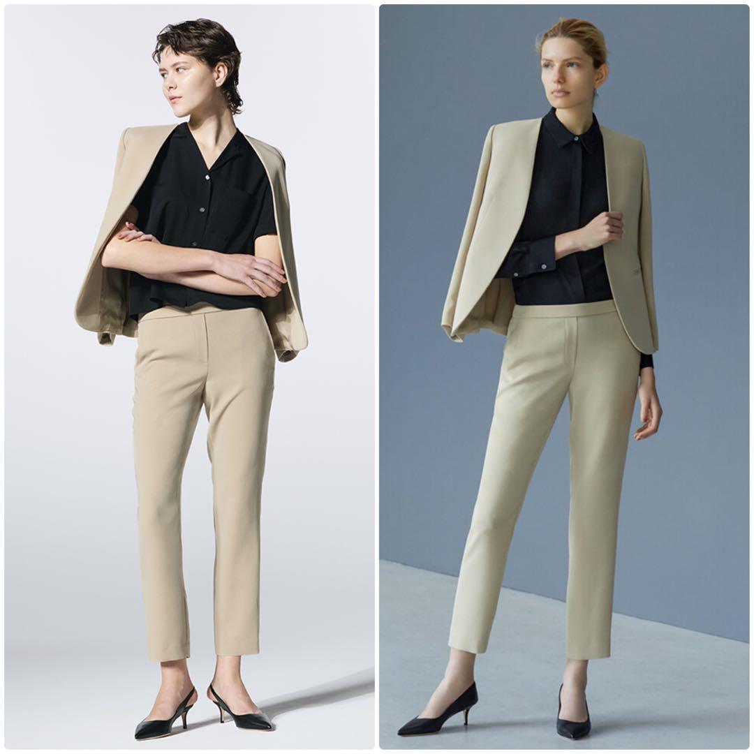 theory Classic Crepe パンツスーツ　ベージュ　サイズ2、4