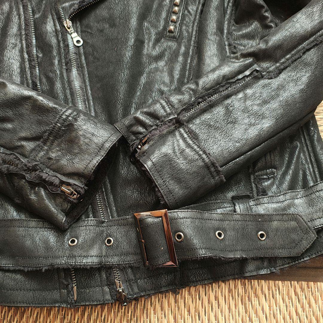 midas　アウター　ジャンパー　ファー　黒　ミダス