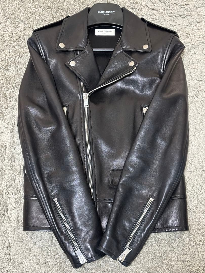 美品 サンローラン モーターサイクルジャケット ダブル ライダース L01
