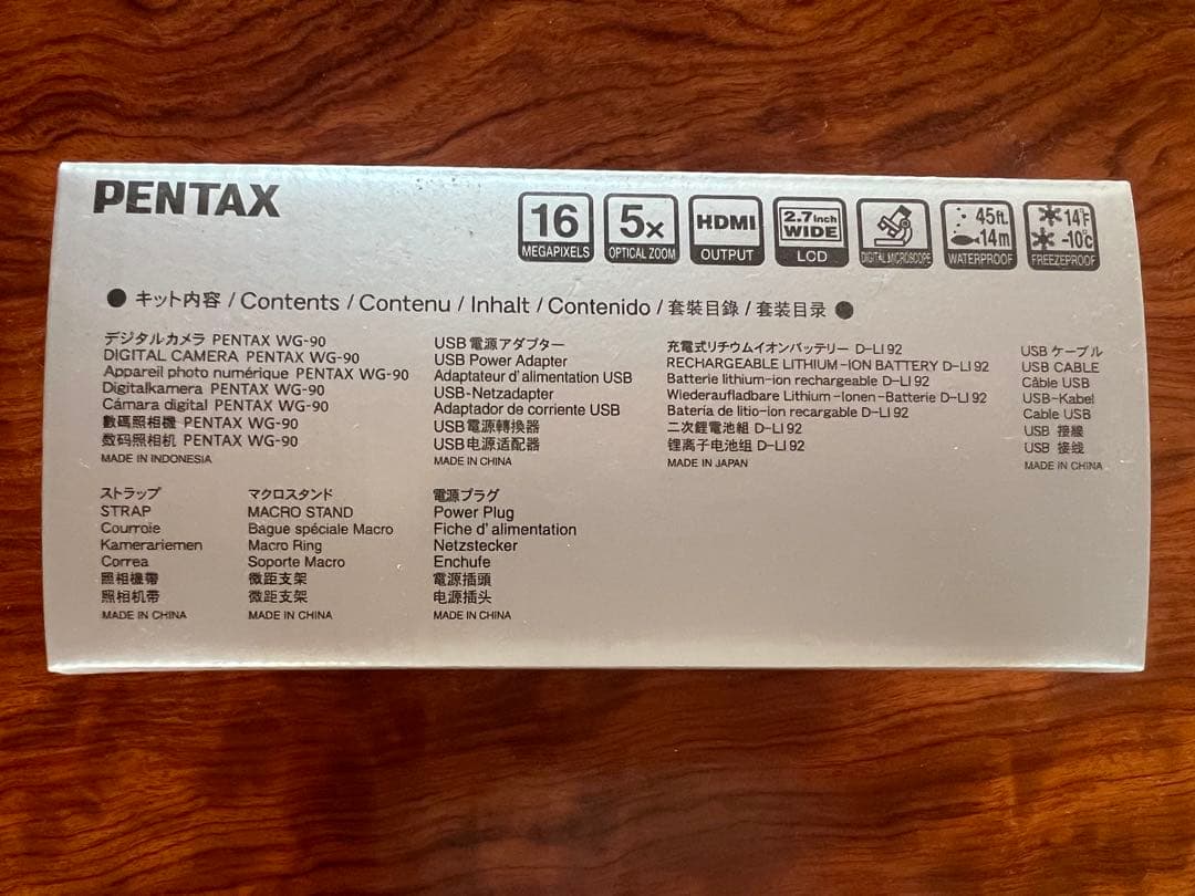 RICOH リコー Pentax WG-90 ブルー【新品未使用】　2台