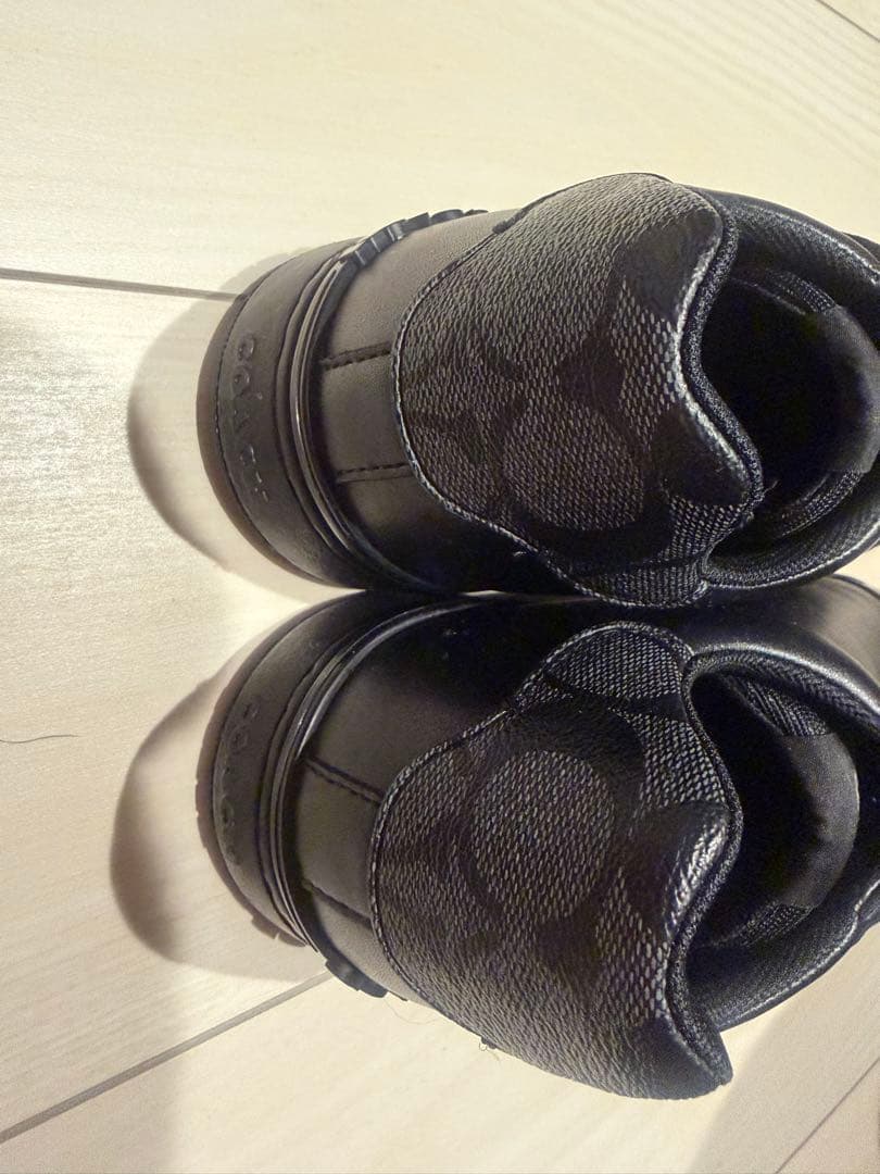 coach レザースニーカー ブラック　26センチ