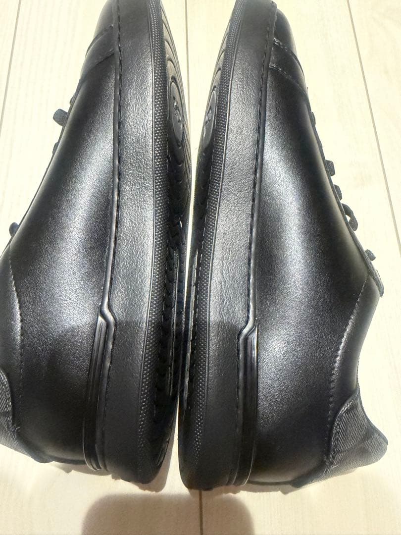 coach レザースニーカー ブラック　26センチ