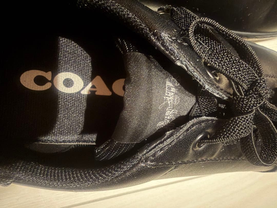 coach レザースニーカー ブラック　26センチ