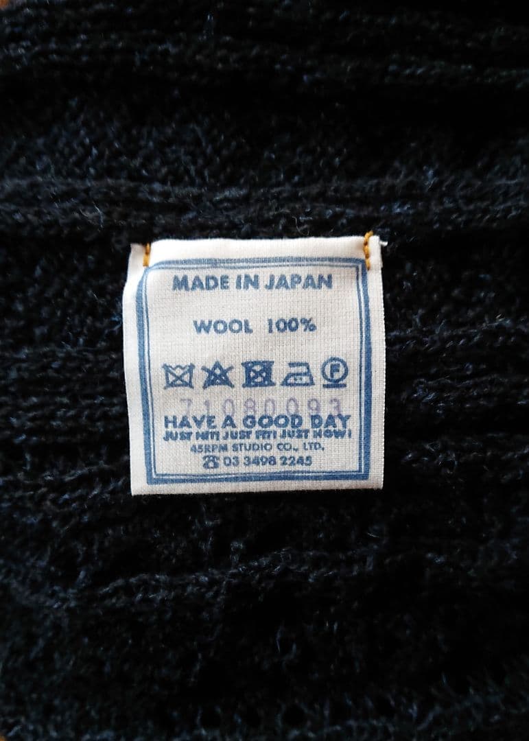 45R☆シェットランドレースニットのボレロカーディガン/インディゴ♪