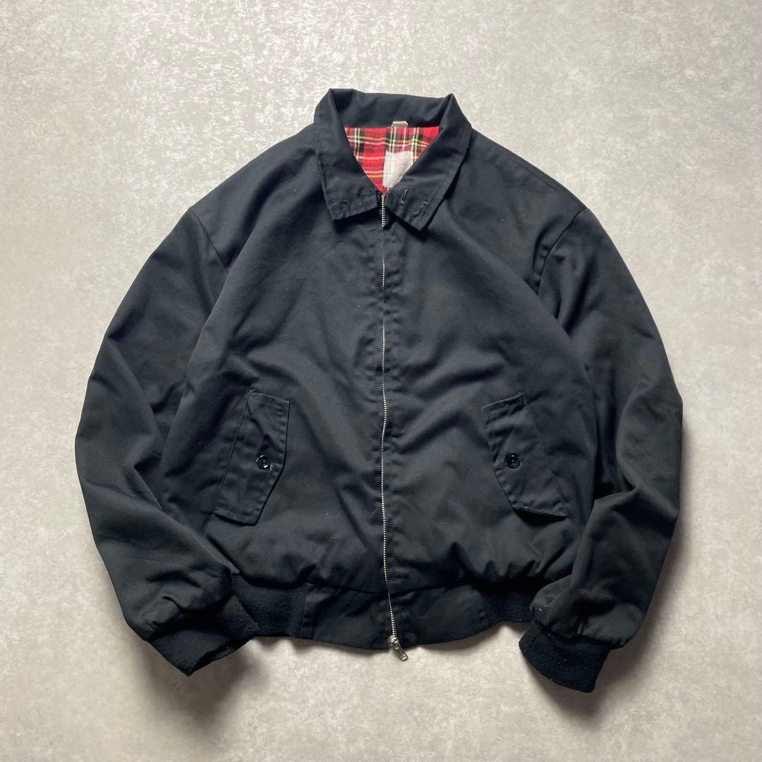 EuroVintageスイングトップブルゾンブラック黒ハリントンジャケット古着
