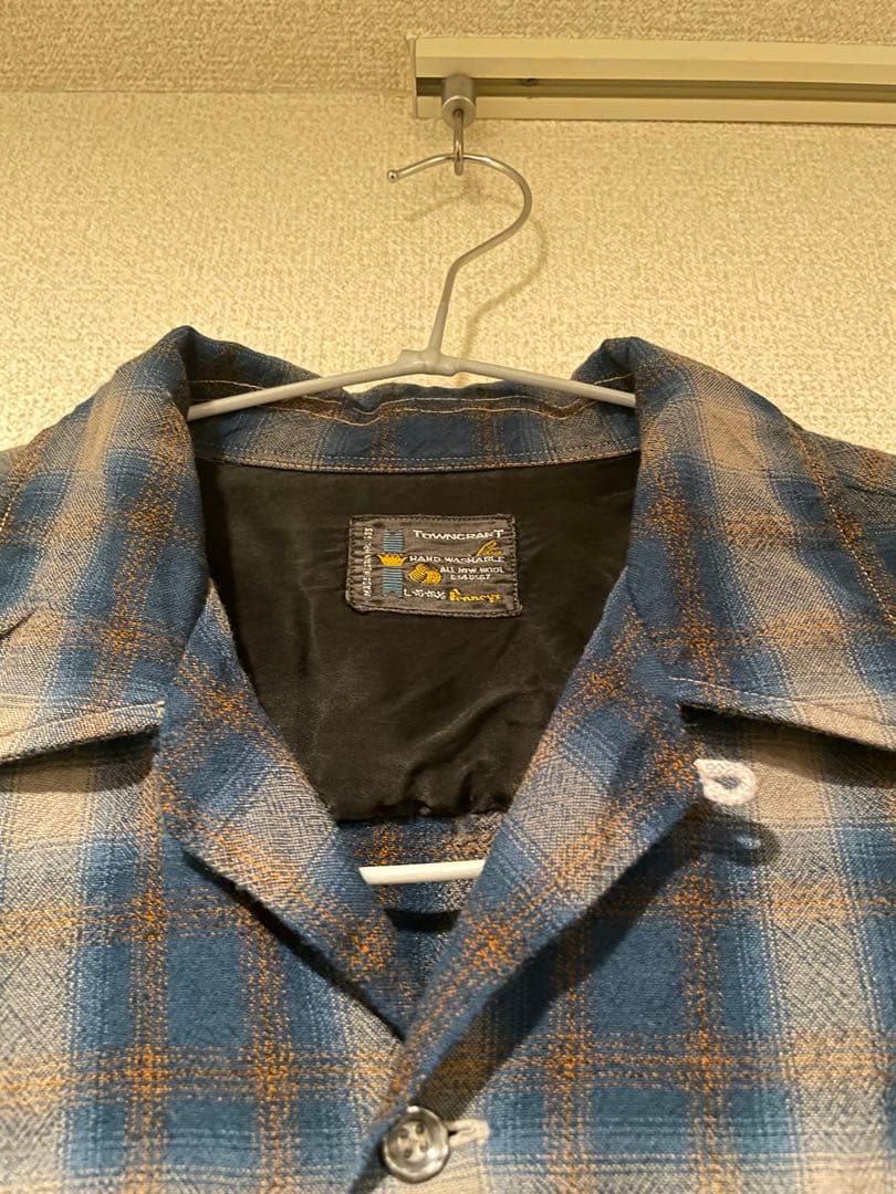 d*y様 Towncraft ウールシャツ 60s オープンカラー　ループカラー
