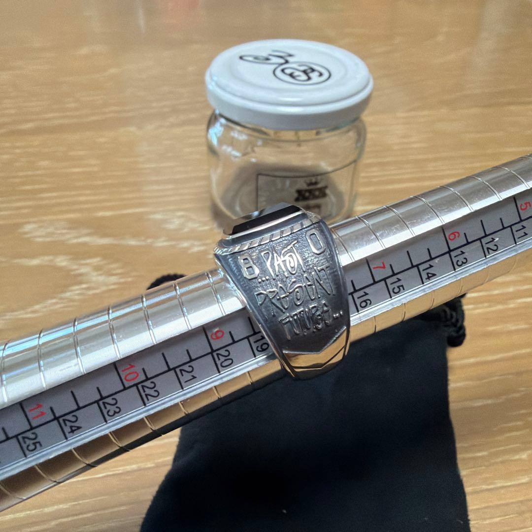 4*L様 STUSSY JAM  MADE オニキス　カレッジリング