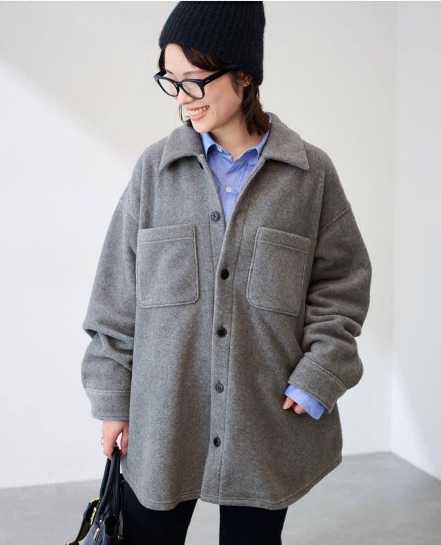 フレームワーク 両面フリースオーバーシャツ