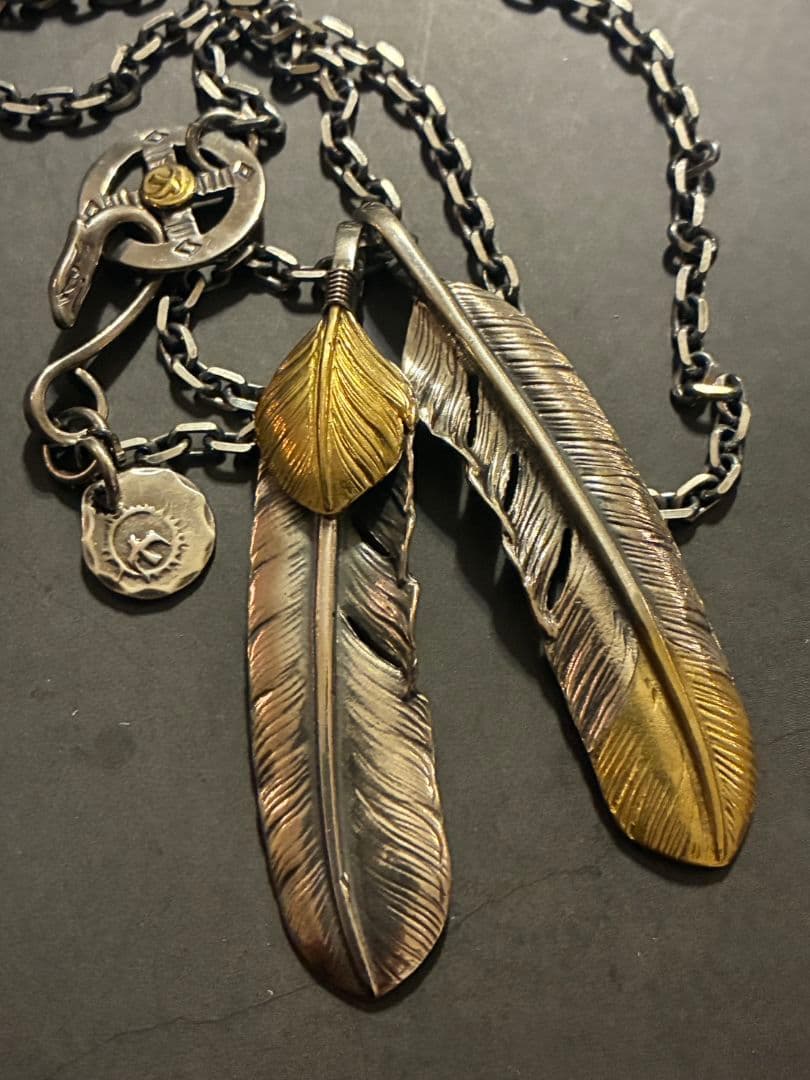 ゴローズ　先金特大フェザー上金特大フェザーSV太陽中イーグルフック細角チェーン