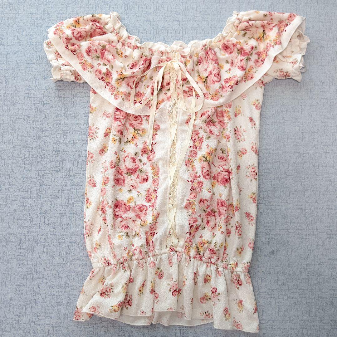 LIZ LISA フラワープリント オフショルダー