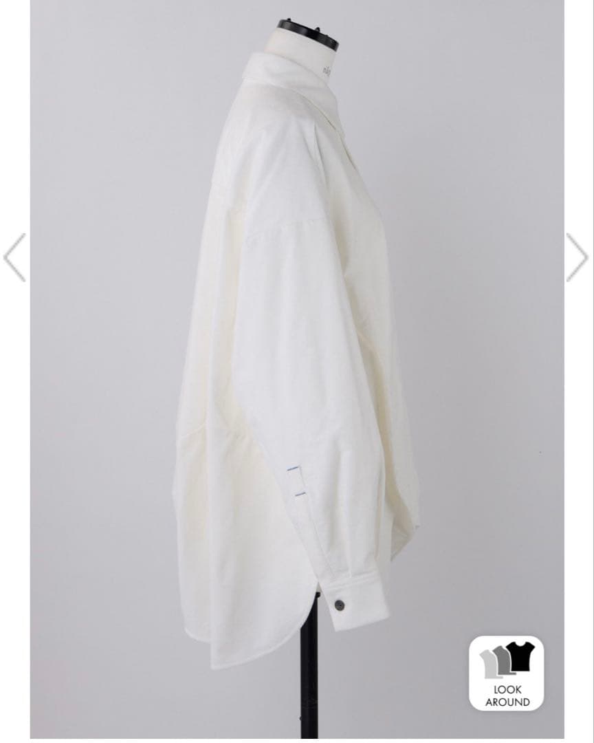någontstans 24AW egg drape shirt ホワイト