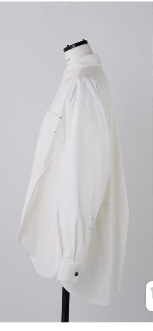 någontstans 24AW egg drape shirt ホワイト