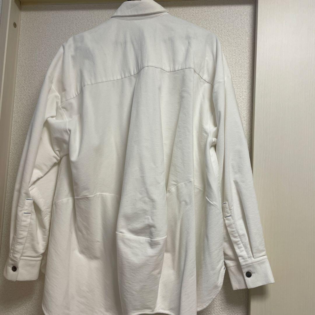 någontstans 24AW egg drape shirt ホワイト