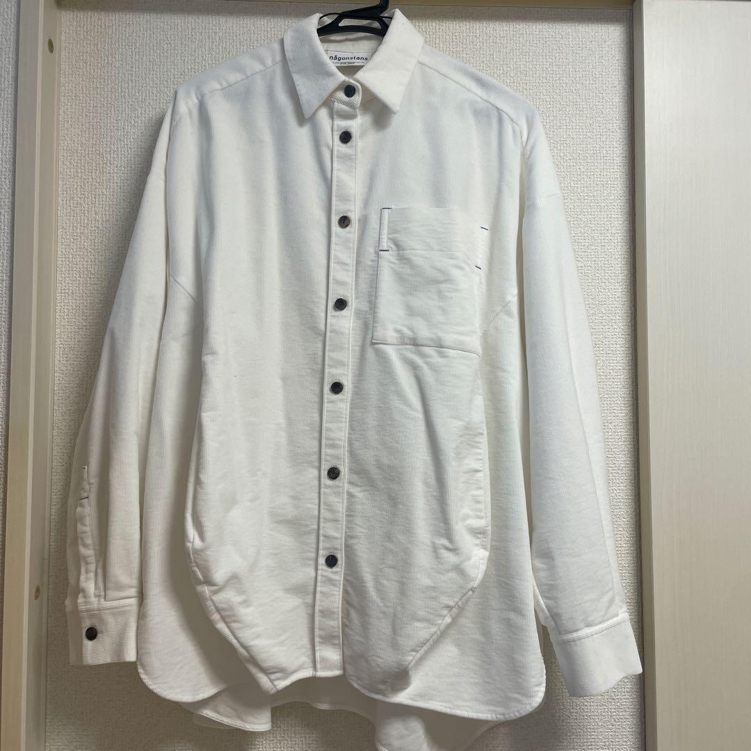 någontstans 24AW egg drape shirt ホワイト