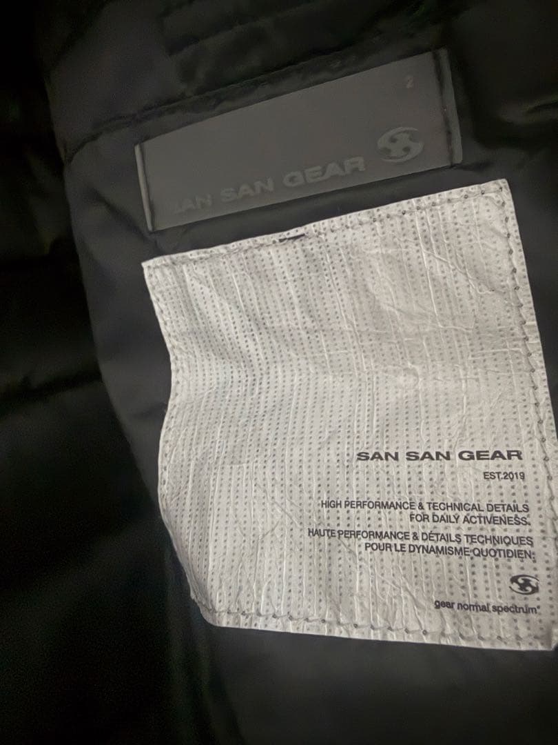 SanSanGear 25FW サンサンギアダウンBLACK