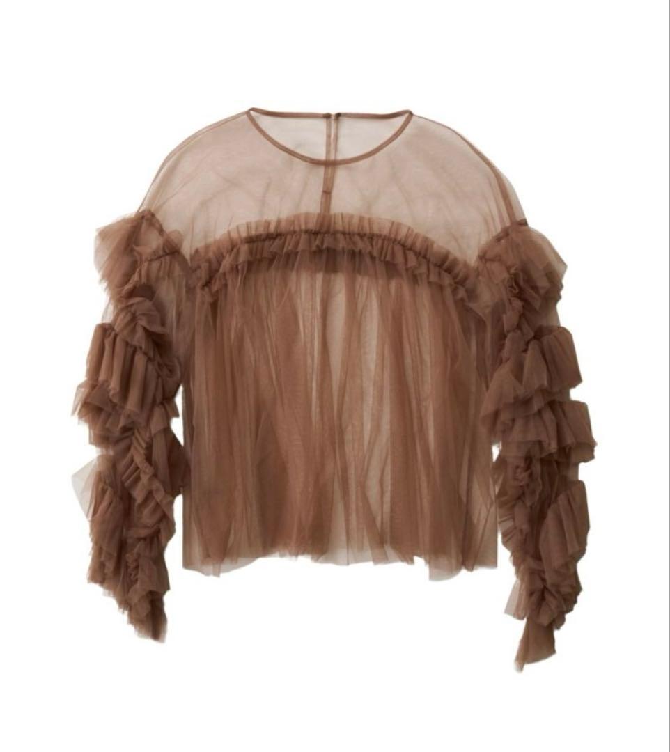 andresd チュールトップス ブラウン