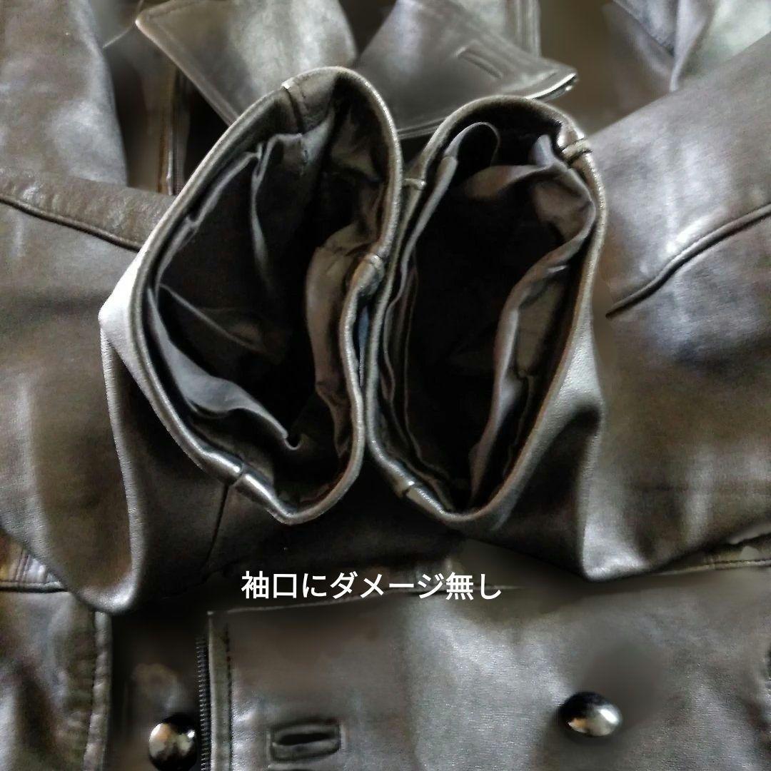 90s Vintage フランス軍 モーターサイクルジャケット レザージャケット