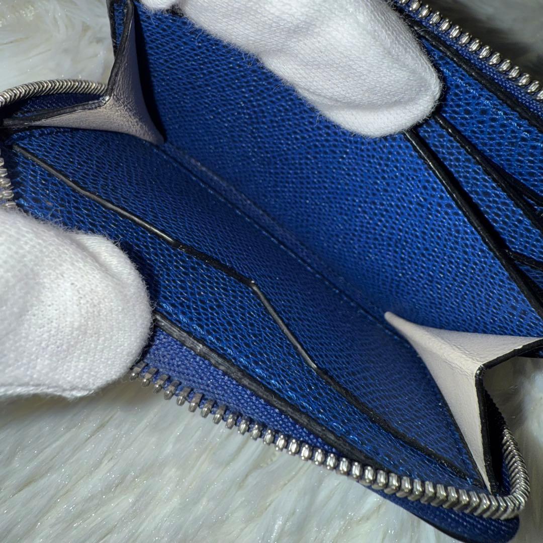 【美品】Valextra ヴァレクストラ ラウンドジップ ミニウォレット レザー