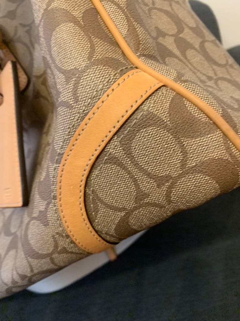 Coach ボストンバッグ ブラウン ベージュ　美品