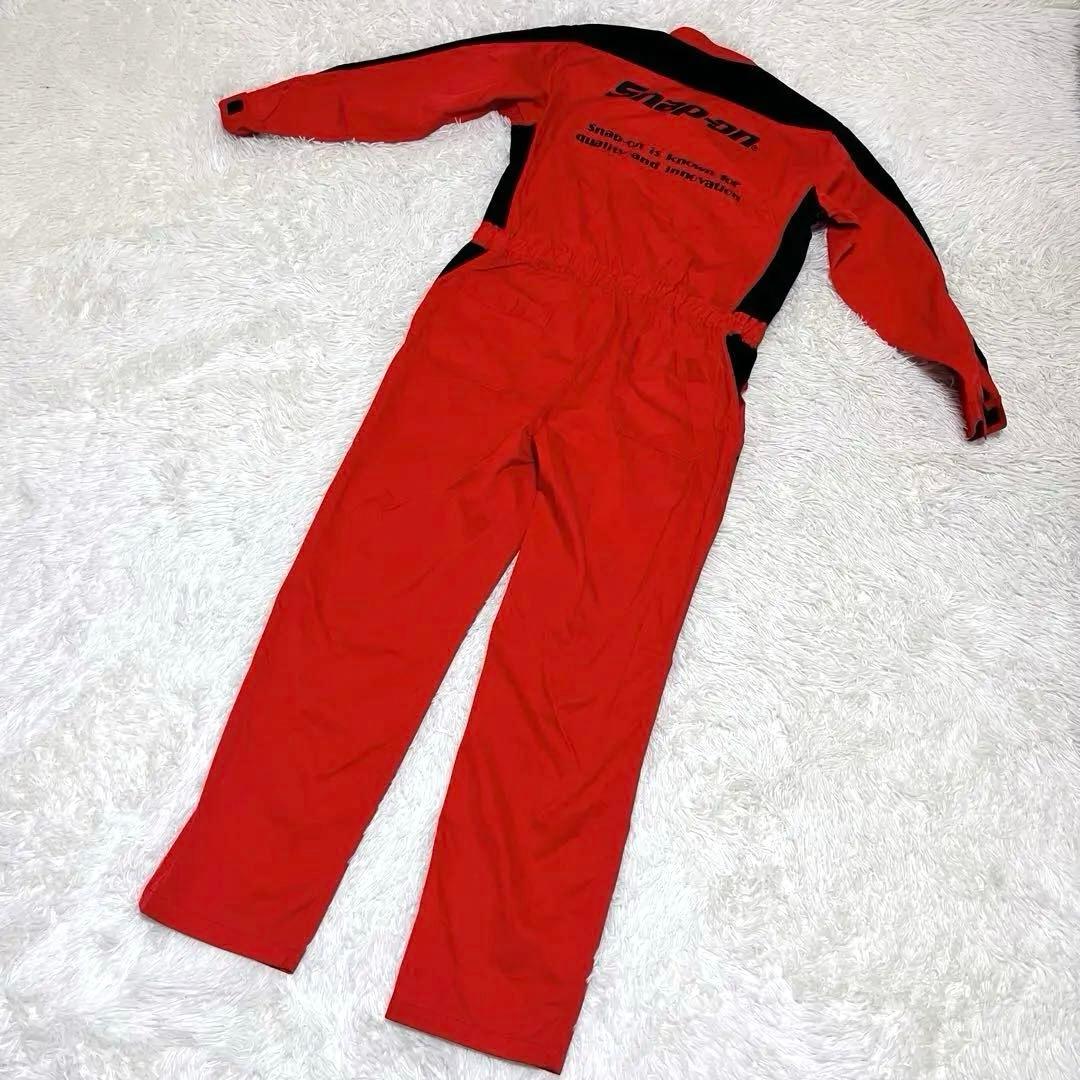 美品 スナップオン 3L オーバーオール 作業着 作業用 つなぎ レッド