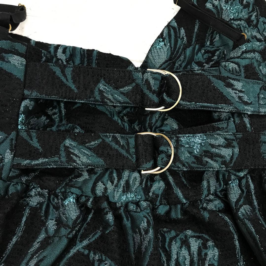 EBONY Camellia カメリアモチーフ　ジャガード織りビスチェ