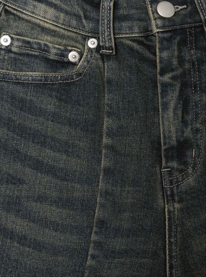 RESEXXY カットアウトリボンデニムパンツ ブルー XS