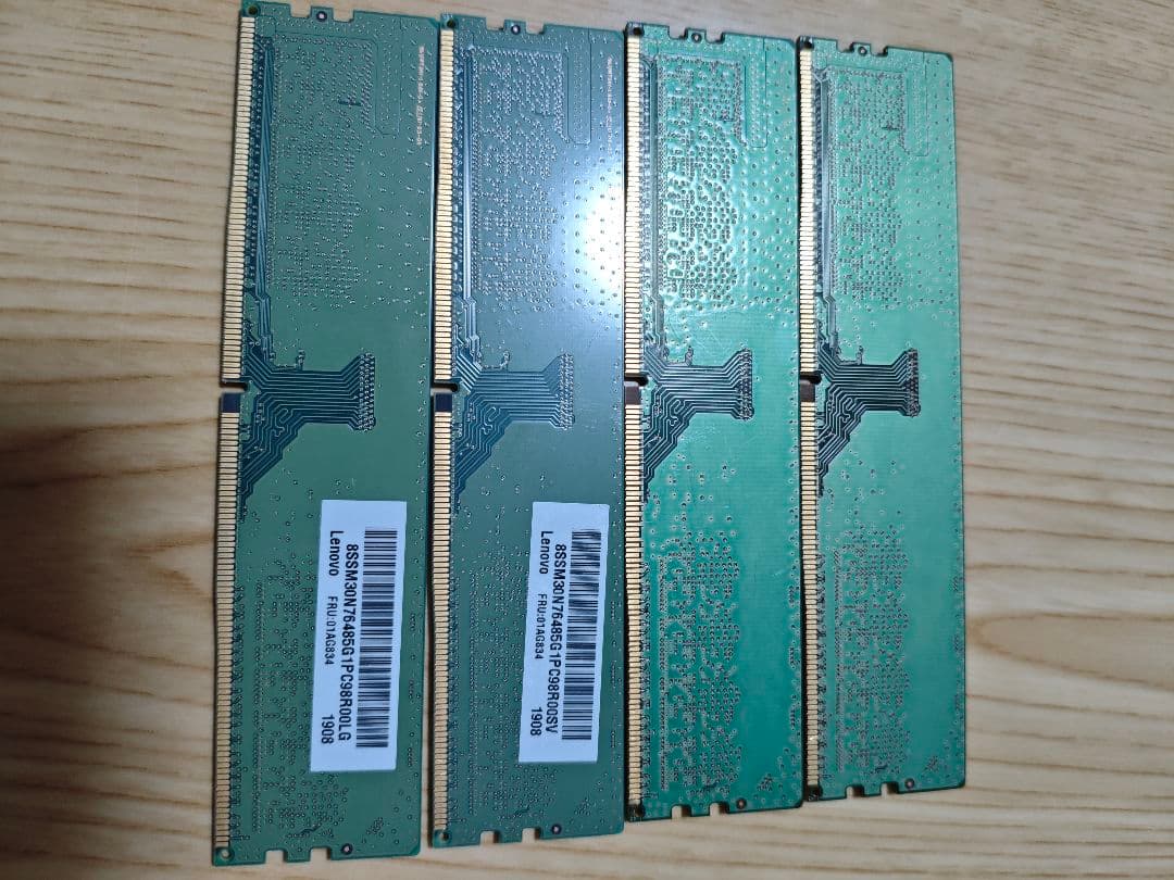 samsung DDR4 8G4枚　合計32G　 動作確認　2　　メモリ