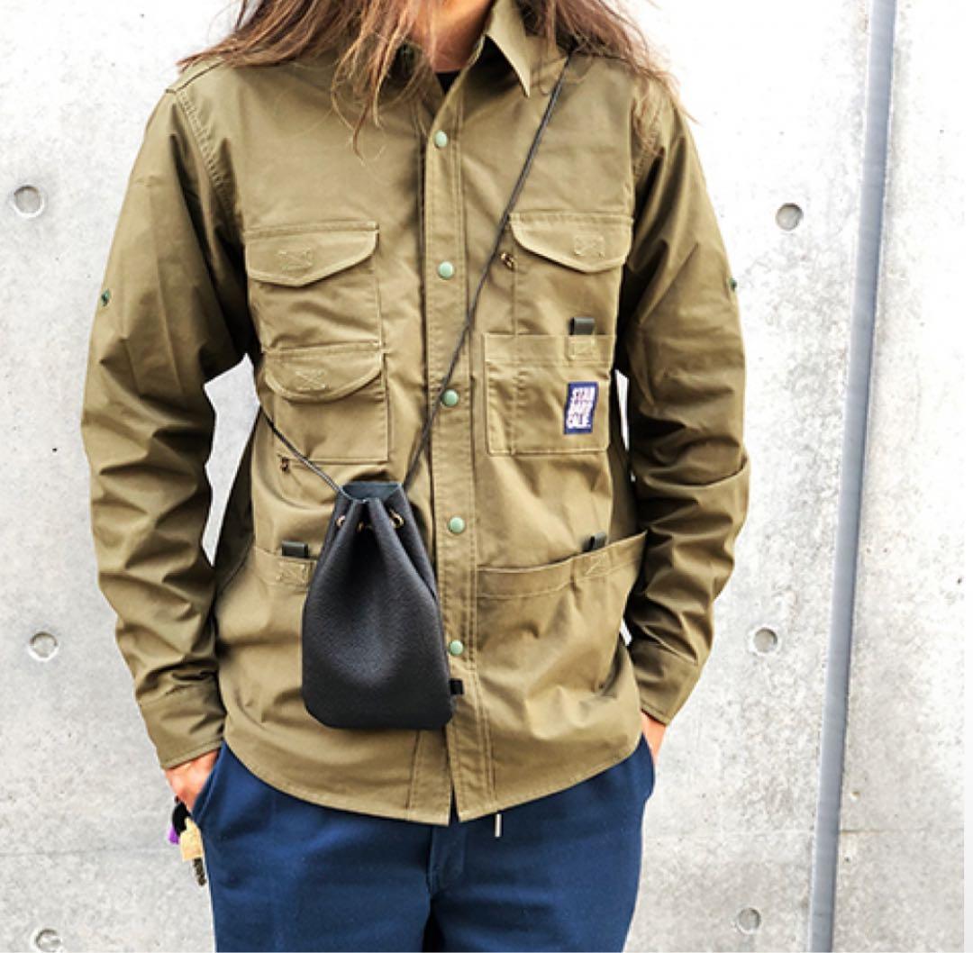 リキナナ スタンダードカリフォルニアButton Worksレザーポーチ