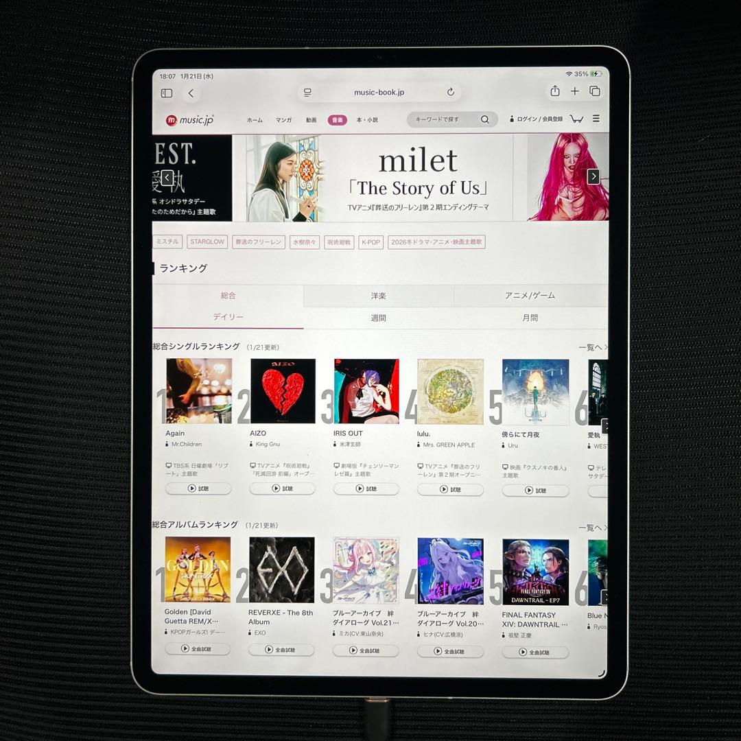 iPad Pro 12.9インチ (第４世代) Wi-Fi + Cellular