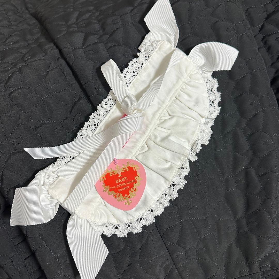 babythestarshinebrightホワイトフリルリボヘッドドレス