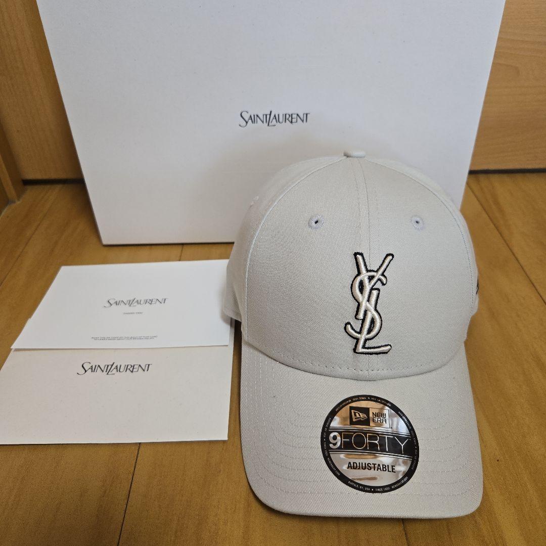 SAINT LAURENT 9FORTY キャップ ライトグレー