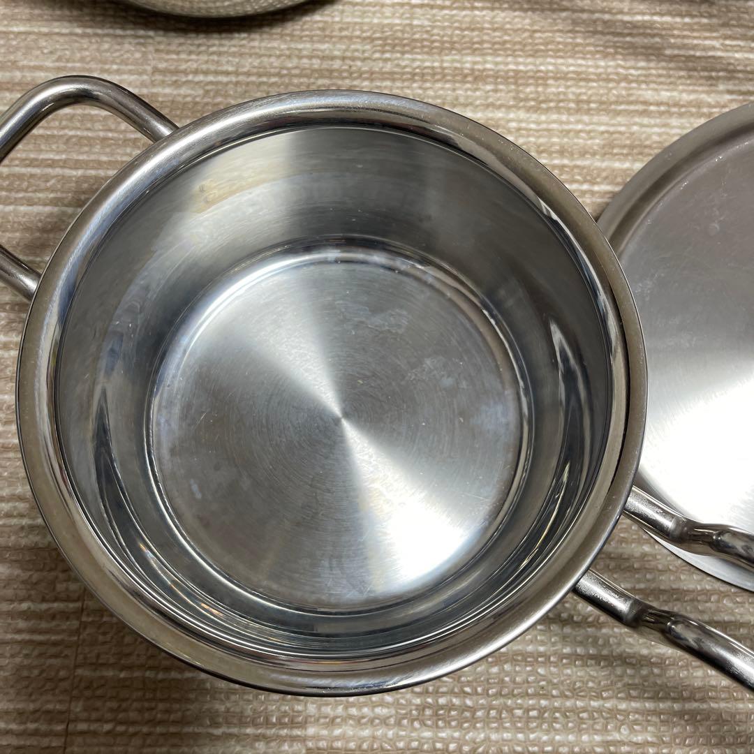 geo PRODUCT 蓋付き 片手鍋 ３点セット 14cm/16cm/18cm