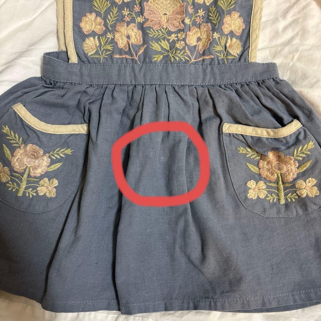 apolina 22aw エプロンワンピース 1-2y