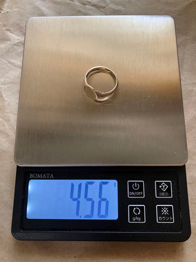 希少品 vintage 英国製 9K シグネットリング 15号程