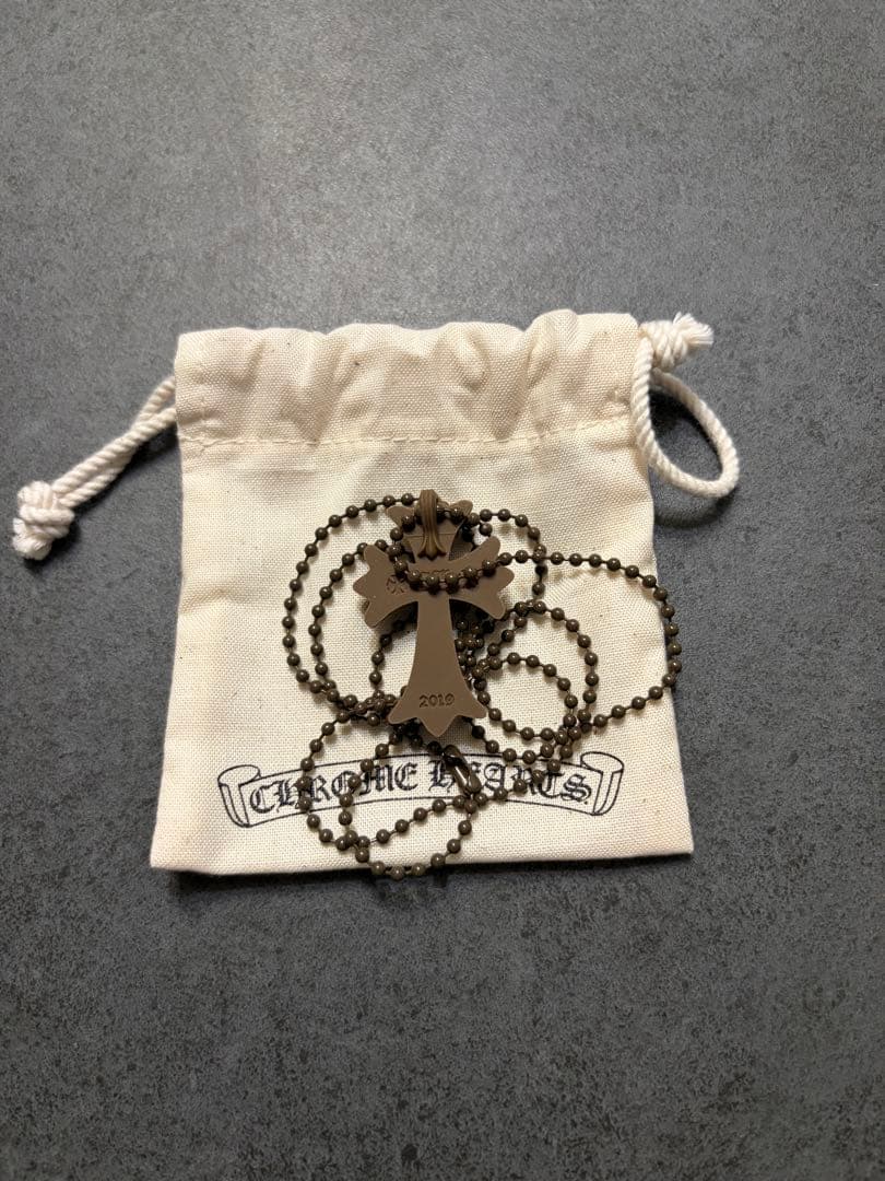 2025年購入【新品】クロムハーツ クロス ラバー ネックレス シリコン 茶色