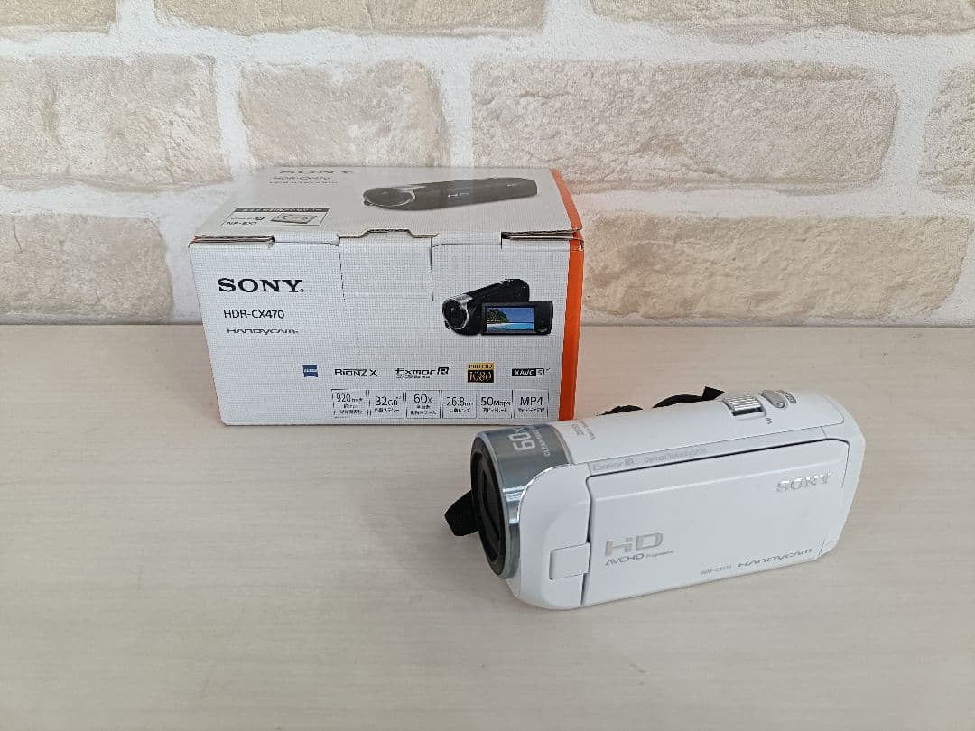 【美品♪】SONY HDR-CX470ビデオカメラ ホワイト
