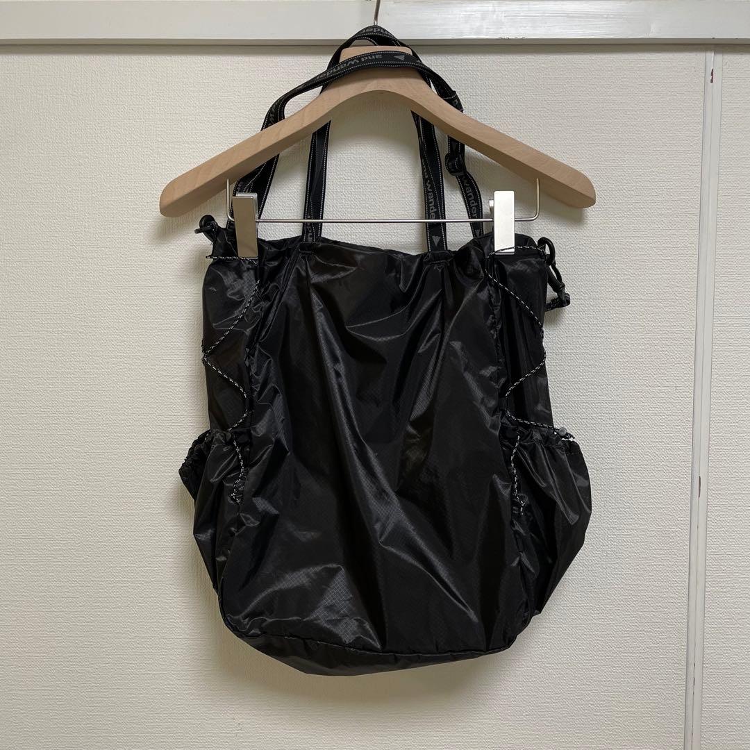 and wander / sil tote bag ブラック
