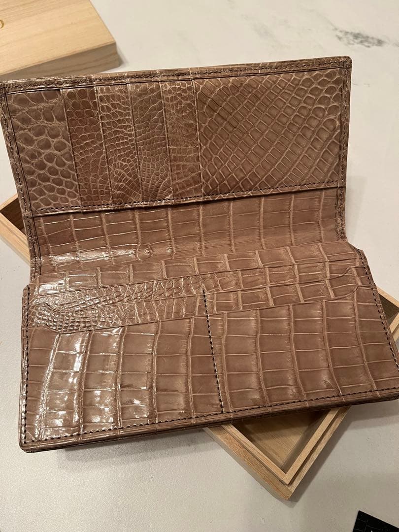 ⚠️きよたか⚠️クロコダイルレザー 長財布