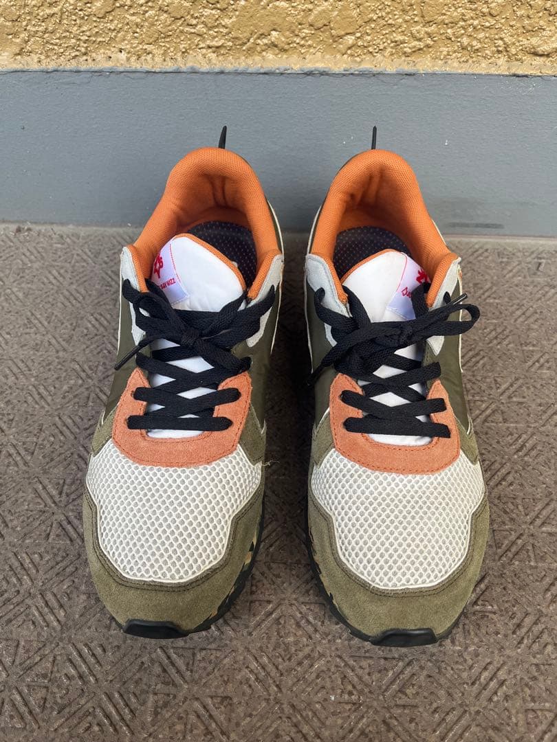 W6YZ スニーカー　26.5cm 美品　緑　オレンジ　43