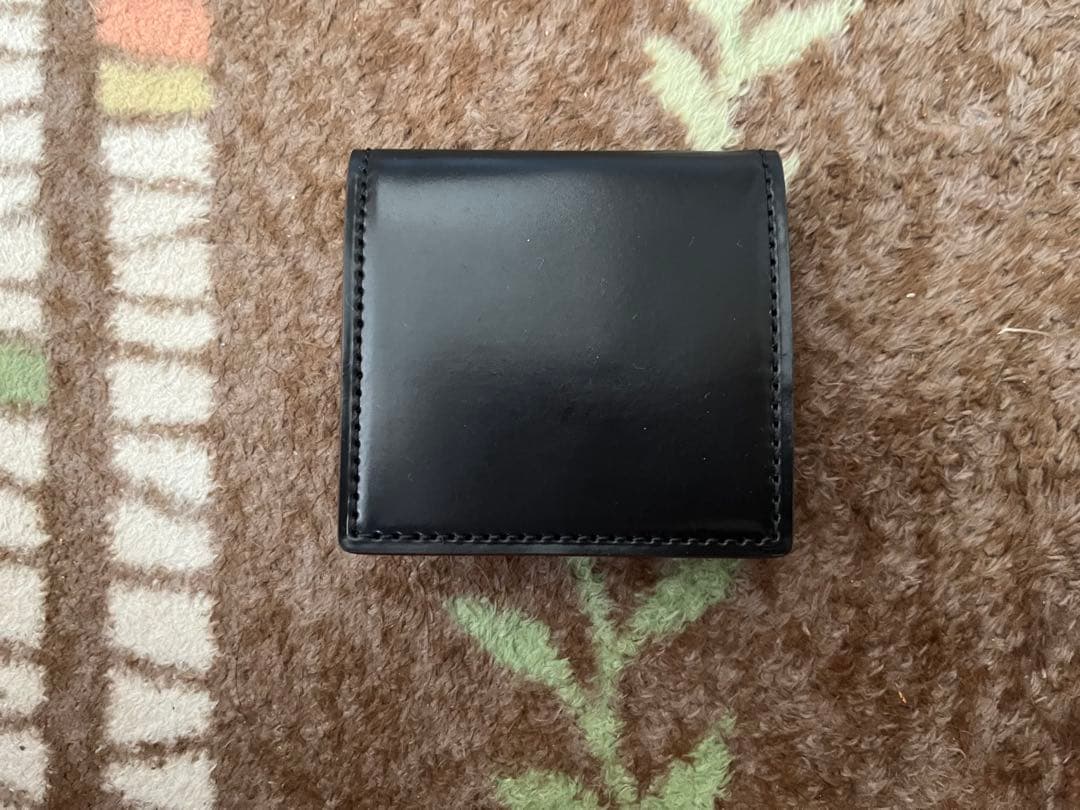 未使用　GANZO ブラックシェルコードバン2 BOX小銭入れ