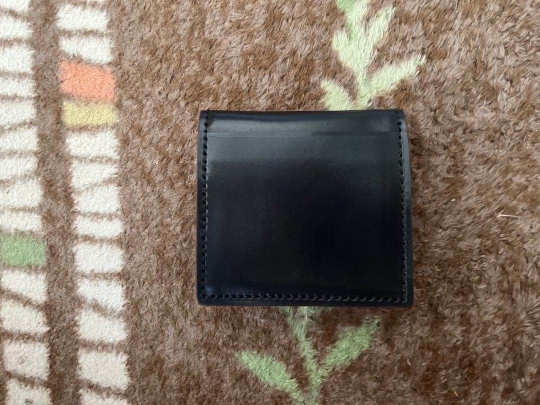 未使用　GANZO ブラックシェルコードバン2 BOX小銭入れ