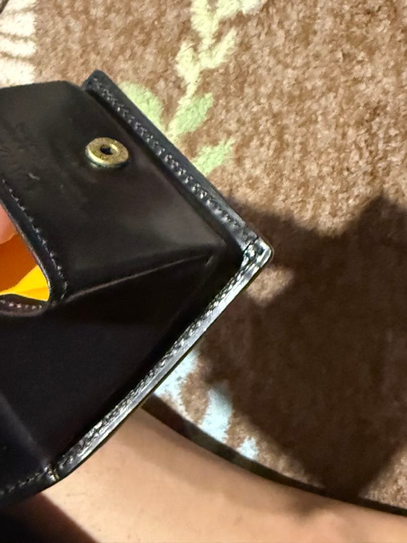 未使用　GANZO ブラックシェルコードバン2 BOX小銭入れ