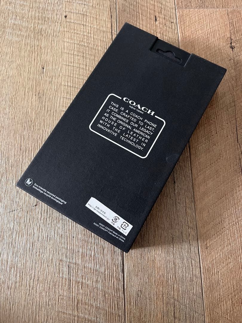 新品　COACH iPhone13 手帳型カバー シグネチャー　コーチ　ブラック