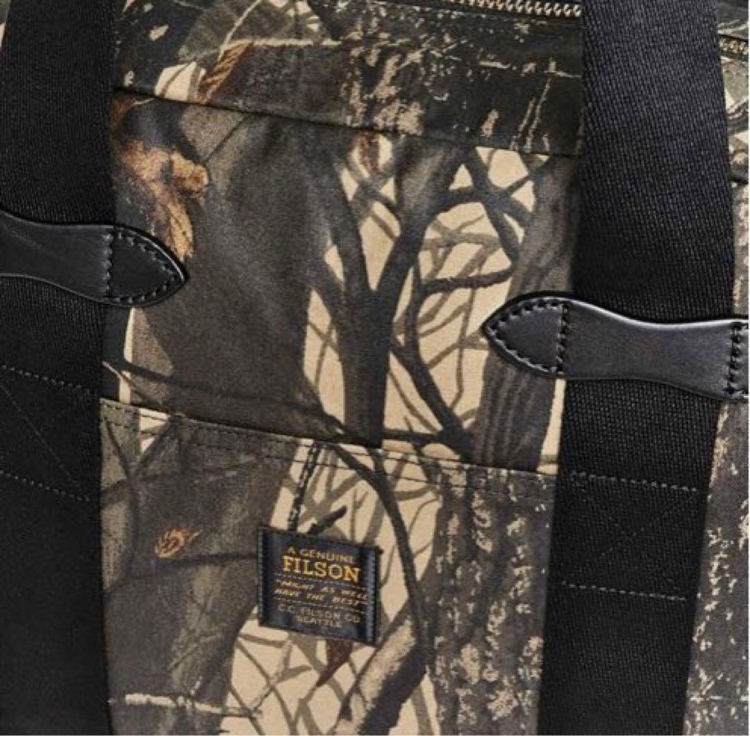 フィルソン ティン クロス トート バッグ + ジッパー Hardwoods