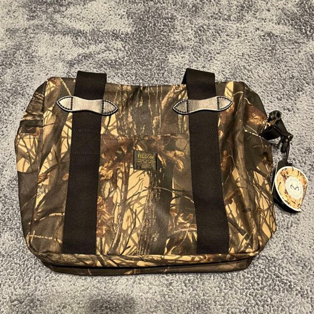 フィルソン ティン クロス トート バッグ + ジッパー Hardwoods